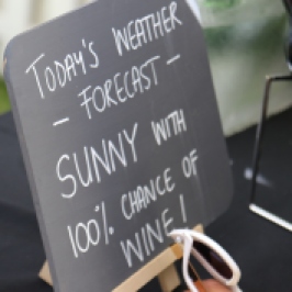 Sign at the Stellenbosch Wine Festival in South Africa.