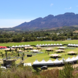 View from above of Stellenbosch Wine Festival