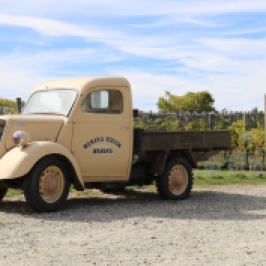 An old Wanaka Station truck at the Rippon Vineyard in New Zealand.